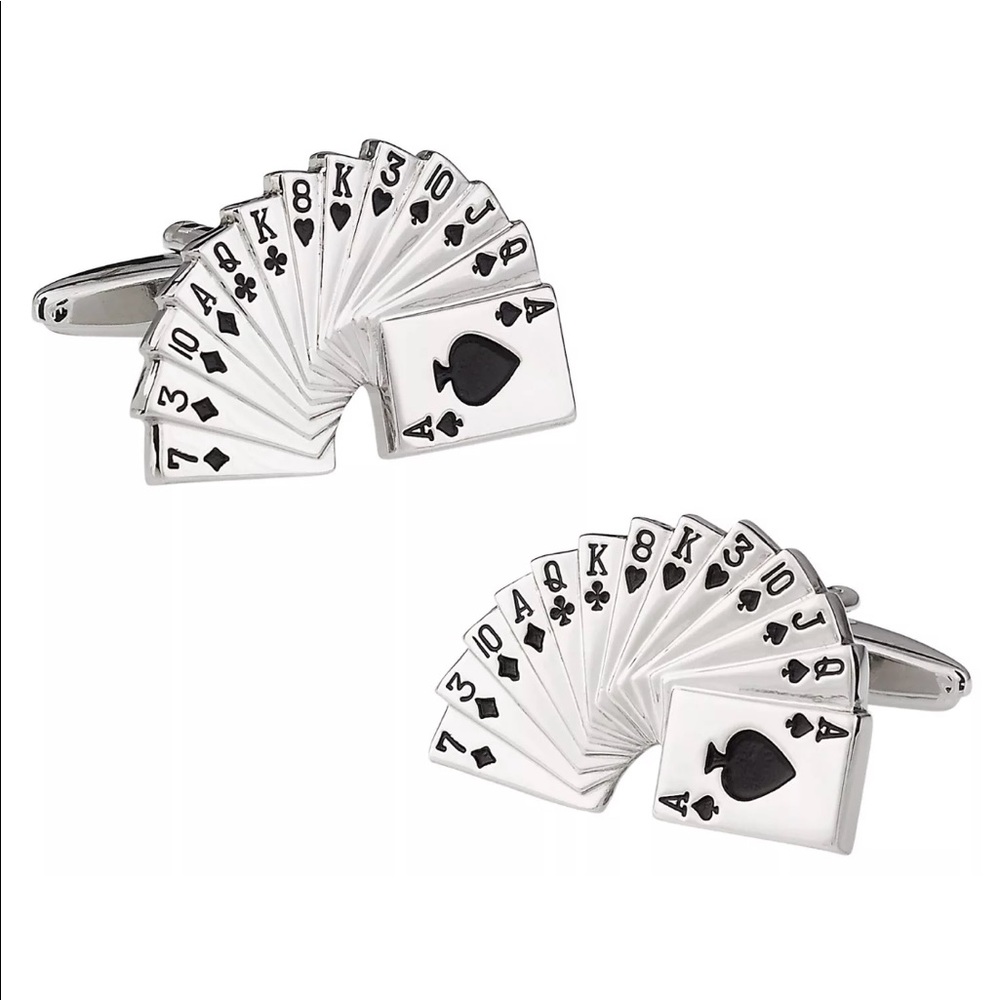 Cufflinks Cards Stainless Steel Presentation Box